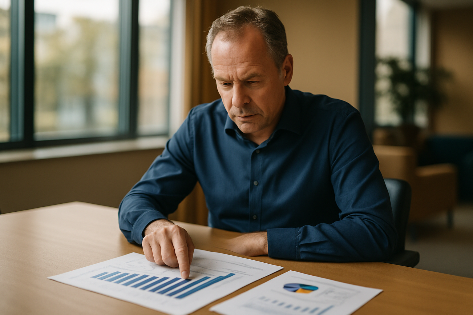 Directeur bestudeert de kosten van verzuim